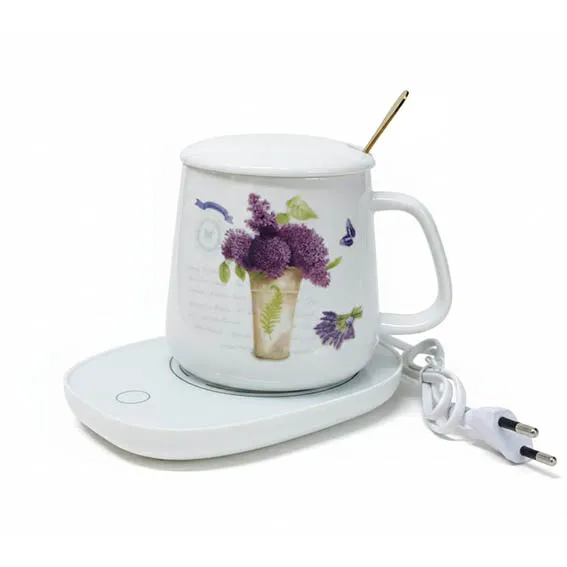 Ceramic Mug + Heating Base (White)