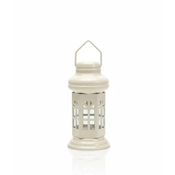 Ramadan small metal lantern (White)