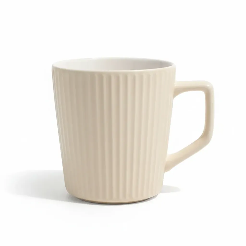 Porcelain IKEA coned Mug (Creamy White)