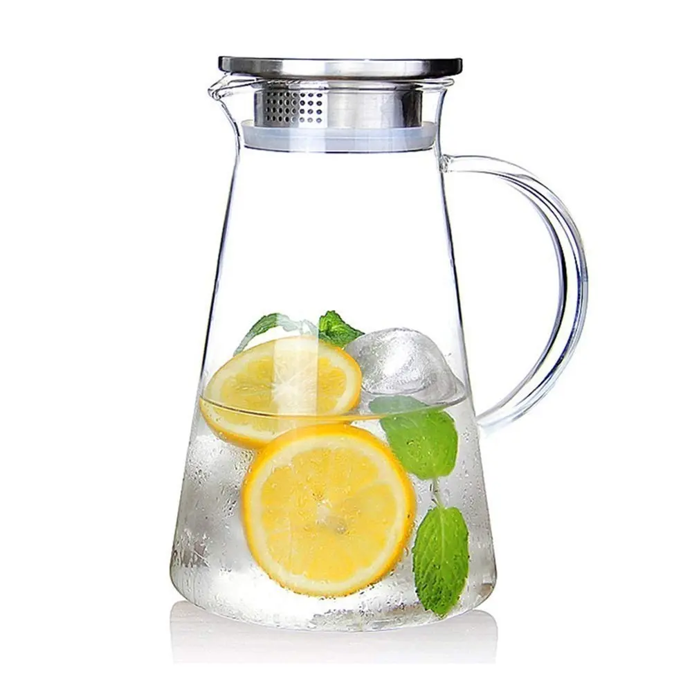 [10.0001.1.0324] Glass Pitcher with Stainless Steel Lid 1.8 Liters