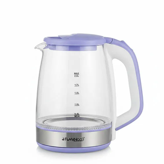 [10.0001.1.0248] FLAMNGO 2.2L GLASS Kettle (Purple)