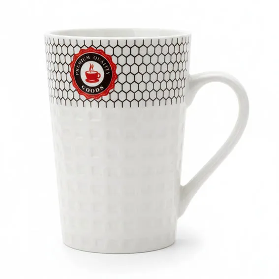 [10.0001.1.0332] Long Ceramic Mug/Patterned
